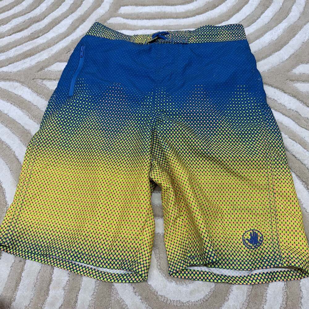 Body Glove Boys Swim Trunks Quick Dry Ombre Pixel Print Board Shorts Size 14-16